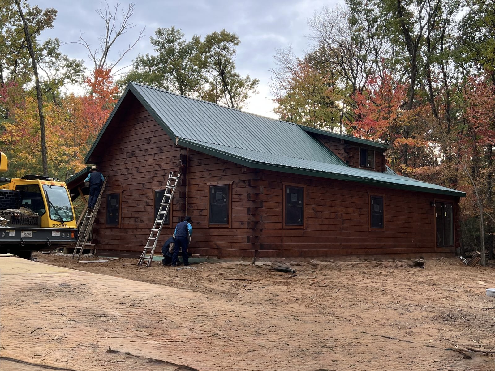 Full-size log home